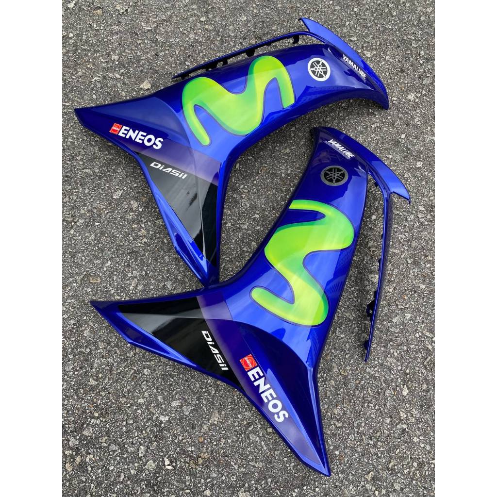 MOTORCYCLE COVERSET BODYSET LC135 LC V8 DPBMC MOVISTAR BIRU M HIJAU L8-M2 FUEL INJECTION FI YAMAHA SIAP TANAM VELOZI