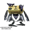 COVERSET BODYSET YAMAHA LC LC135 V6 V7 DR PURPLE GREY UNGU 2015 STRIPE TANAM CODE 034 DOCTOR VELOZI EDITION OEM