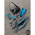 COVERSET BODYSET YAMAHA LAGENDA SRL 115 / 115Z FI CYAN CM6 BLACK STICKER SIAP TAMPAL WS VELOZI SET  LFI-S-4