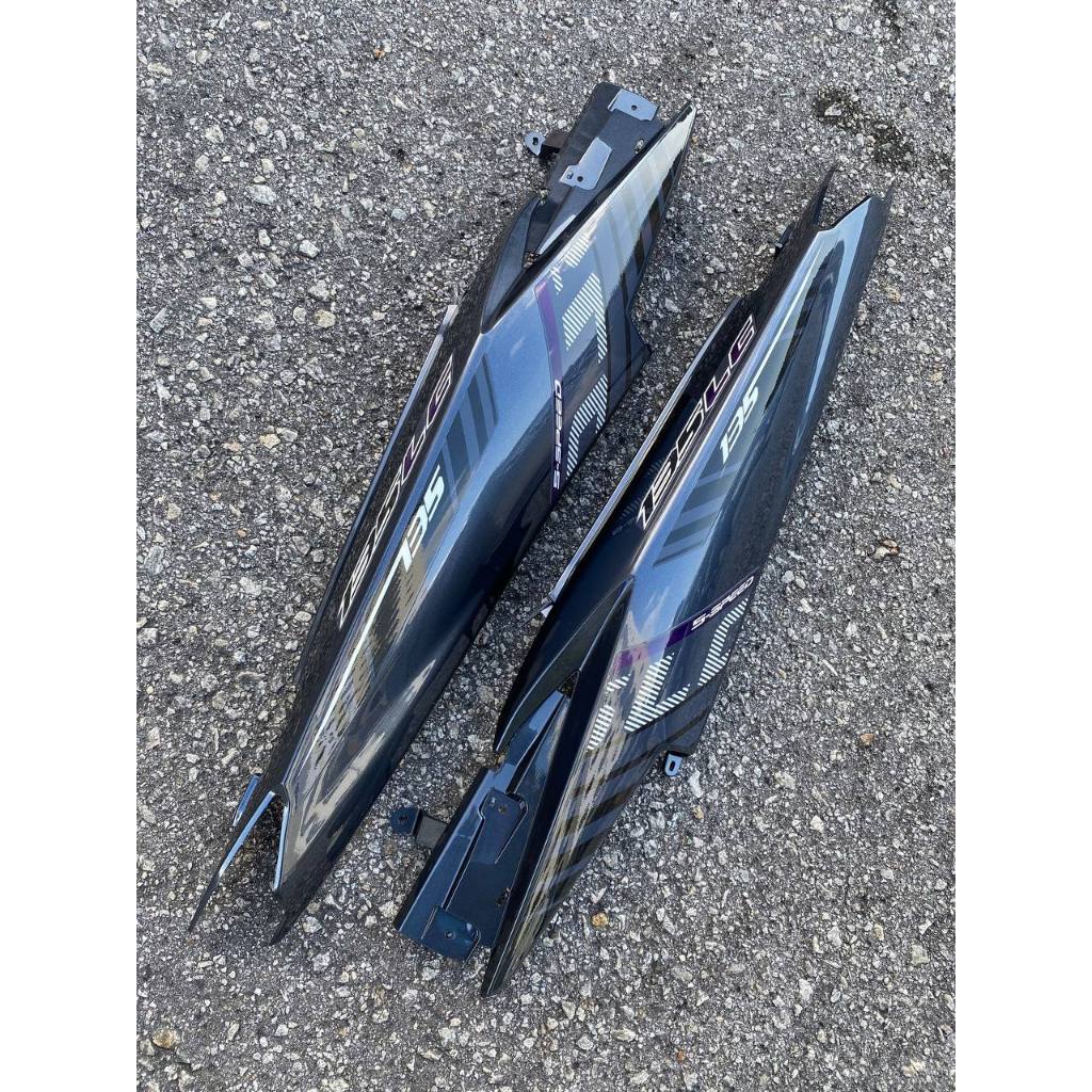 COVERSET BODYSET YAMAHA LC LC135 V6 V7 DR PURPLE GREY UNGU 2015 STRIPE TANAM CODE 034 DOCTOR VELOZI EDITION OEM