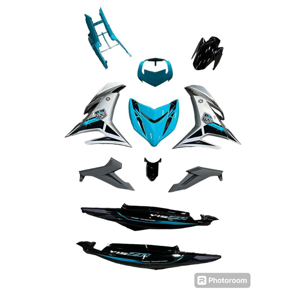 COVERSET BODYSET YAMAHA Y15 Y15ZR V1 V2 CS6 CYAN BLACK SILVER VELOZI EDITION SIAP TANAM CLEAR 2K