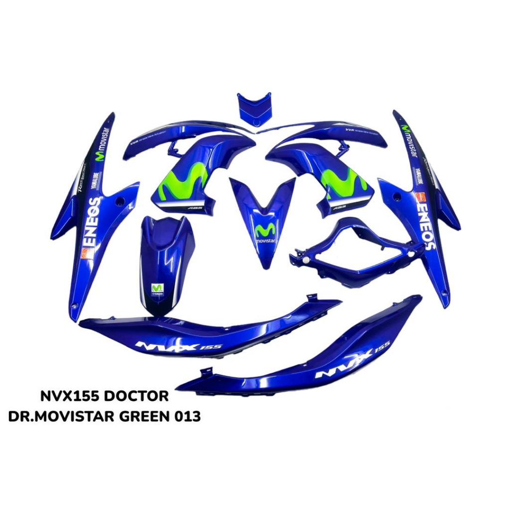 COVERSET BODYSET NVX 155 NVX155 V1 YAMAHA DOCTOR BIRU MOVISTAR GREEN M HIJAU 013 SIAP TANAM