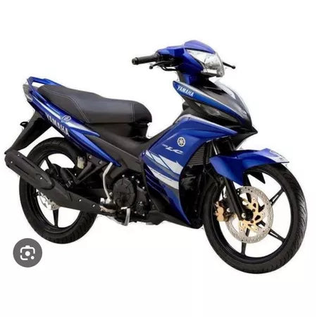 COVER SET YAMAHA ORIGINAL 50TH ANNIVERSARY LC135 V2 V3 4S 5S BIRU HITAM  FREE EMBLEM 100% HLY / VELOZI SIAP TAMPAL