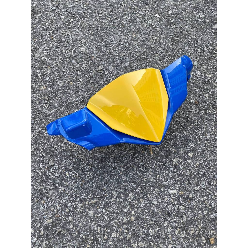 COVERSET NOUVO LC SCOOTER YAMAHA SPOON BIRU KUNING BLUE YELLOW TERMASUK STICKER SIAP TANAM OEM