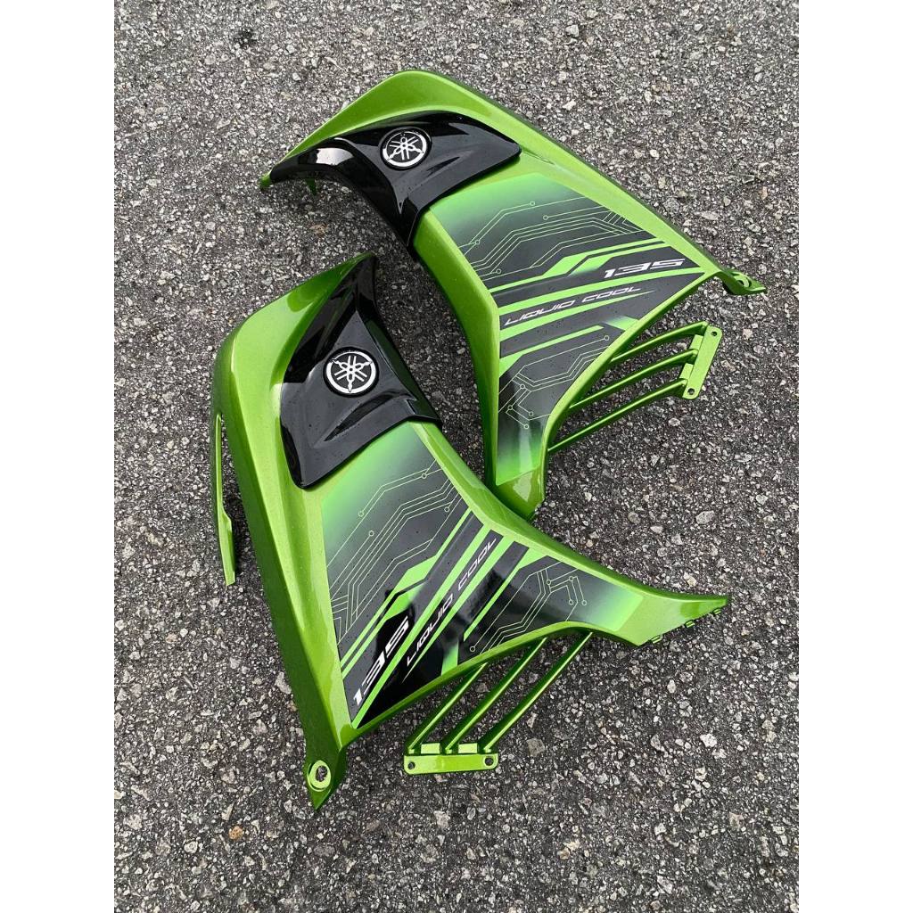 COVERSET YAMAHA LC LC135 V2 V4 V5 V6 V7 JUPITER MX GREEN BLACK HIJAU HITAM BODYSET SIAP TANAM VELOZI WITH COVER METER