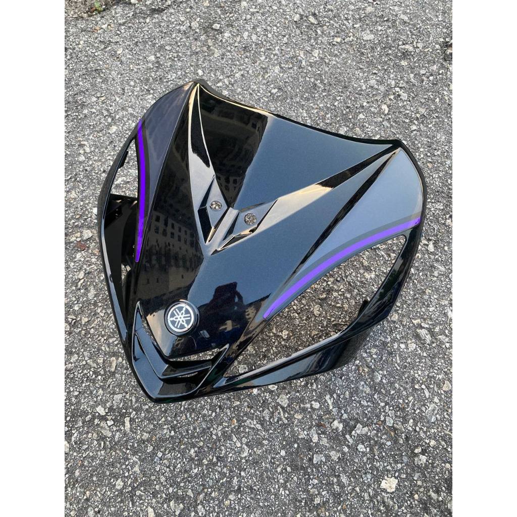 COVERSET BODYSET YAMAHA LC LC135 V1 DR PURPLE RXZ STRIPE TANAM CODE 017 DOCTOR EDITION OEM