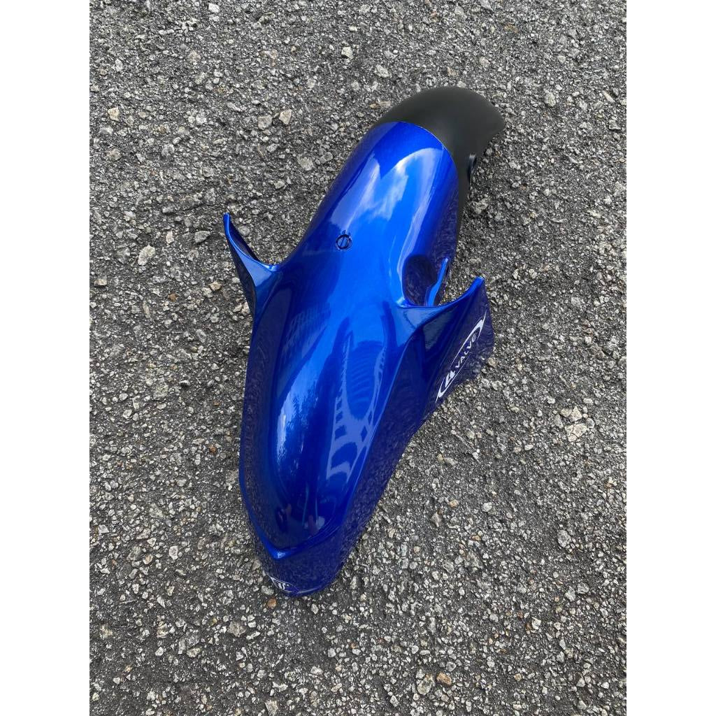COVERSET LC LC135 V1 YAMAHA VELOZI / DOCTOR P BLUE BIRU BATIK SILVER 028 DESIGN STRIPE SIAP TANAM CLEAR 2K