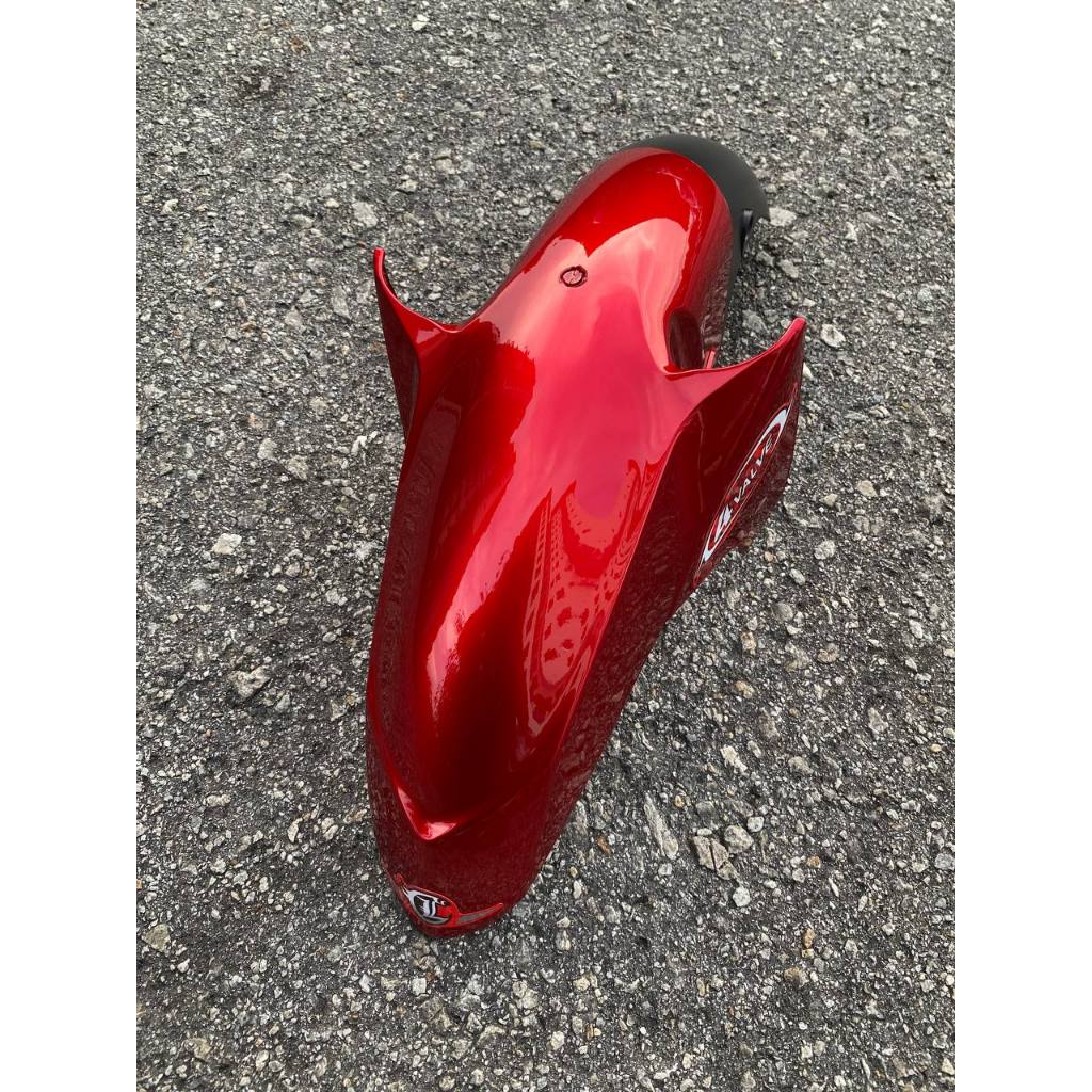 COVERSET LC LC135 V1 YAMAHA DOCTOR VELOZI P MERAH RED BATIK SILVER 029 NEW DESIGN STRIPE SIAP TANAM CLEAR 2K
