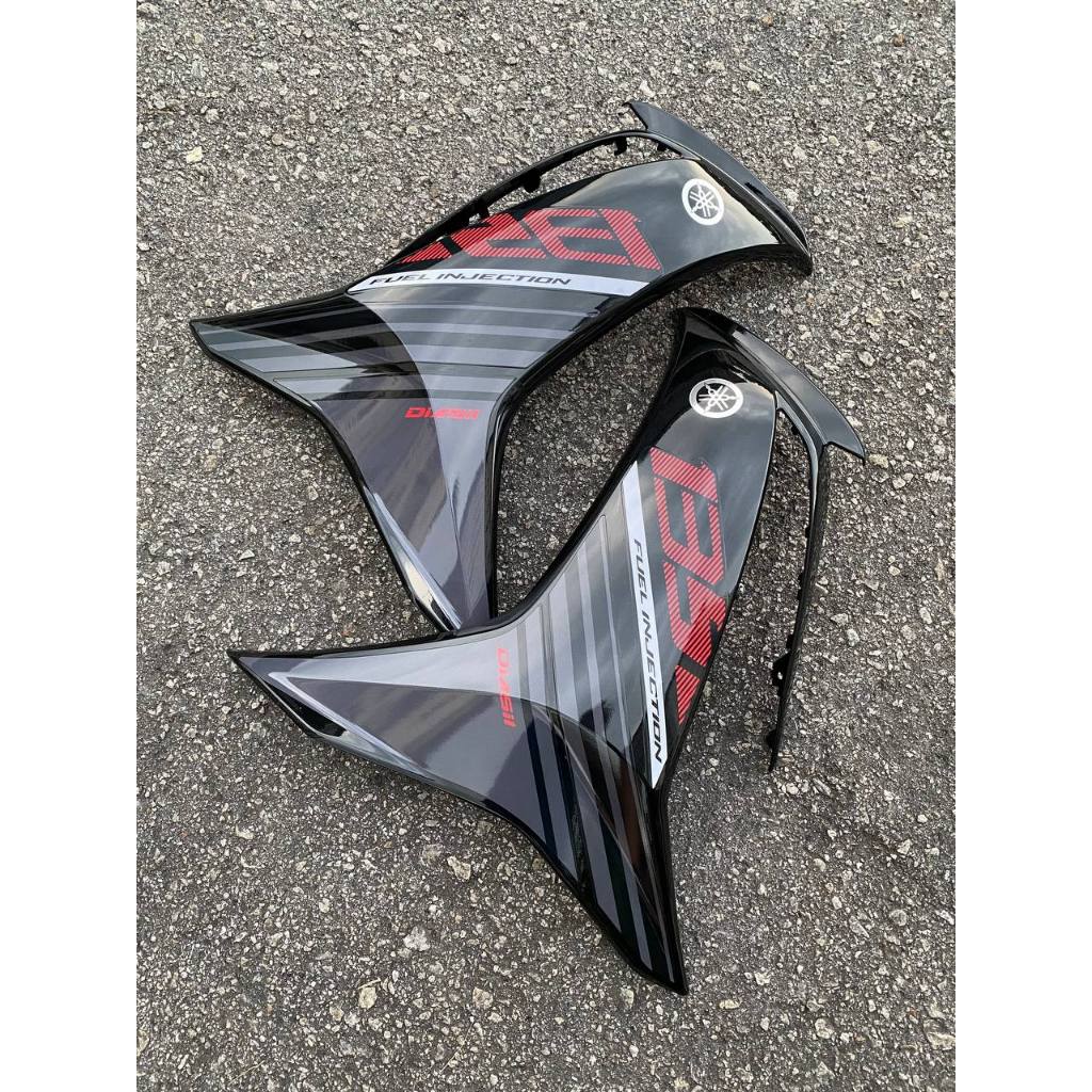 MOTORCYCLE COVERSET LC135 LC V8 METALIC BLACK HITAM BATMAN 2015 L8-ST-5 FUEL INJECTION FI YAMAHA VELOZI DOCTOR 039