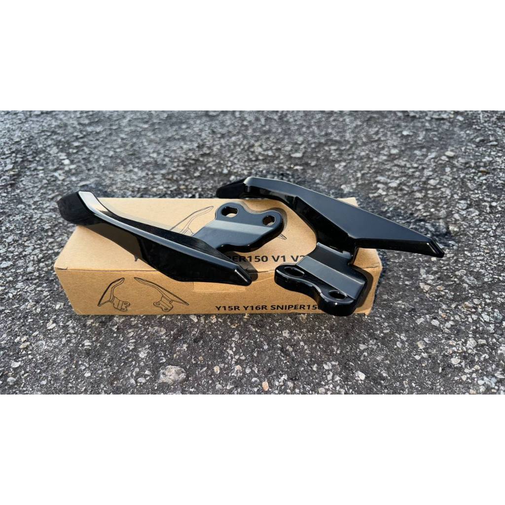 SPOILER L BAR BESI CARRIER BELAKANG Y15 Y15ZR Y16 YAMAHA SNIPER 150 V1 V2 KILAT 02 BLACK HITAM TANDUK HORN