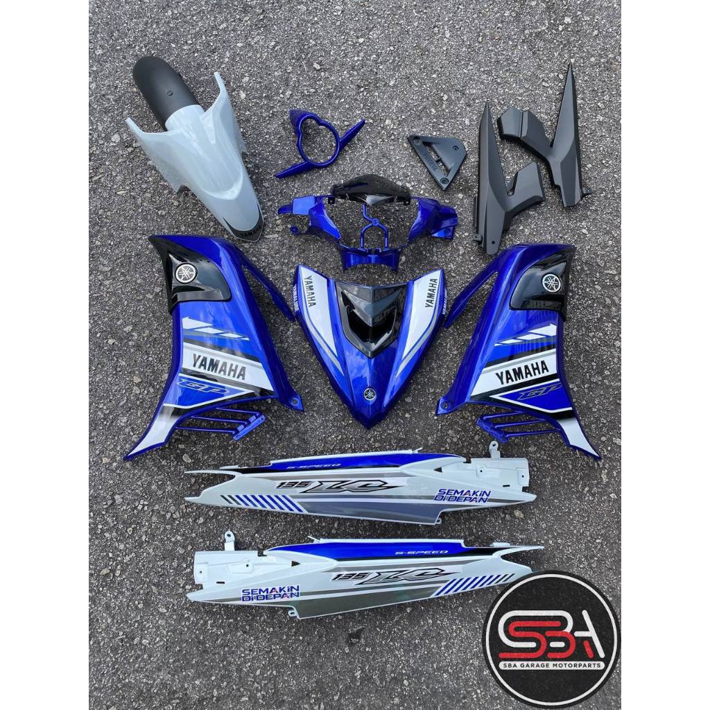 COVERSET BODYSET YAMAHA LC LC135 V6 V7 DR S BLUE GP BIRU CODE 038 STRIPE TANAM DOCTOR EDITION OEM