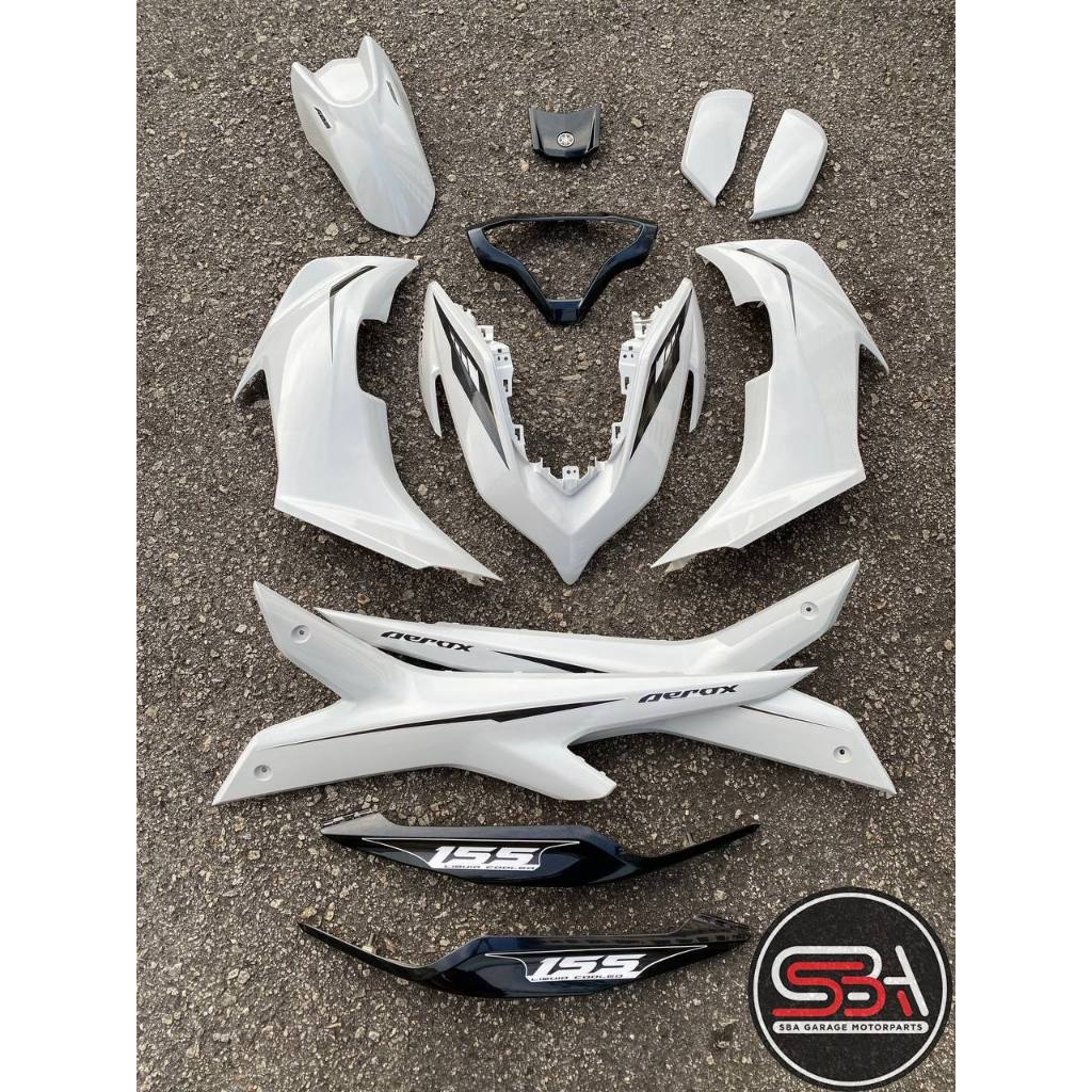 COVERSET BODYSET NVX 155 NVX155 V2 YAMAHA DOCTOR WHITE PUTIH 003 SIAP TANAM