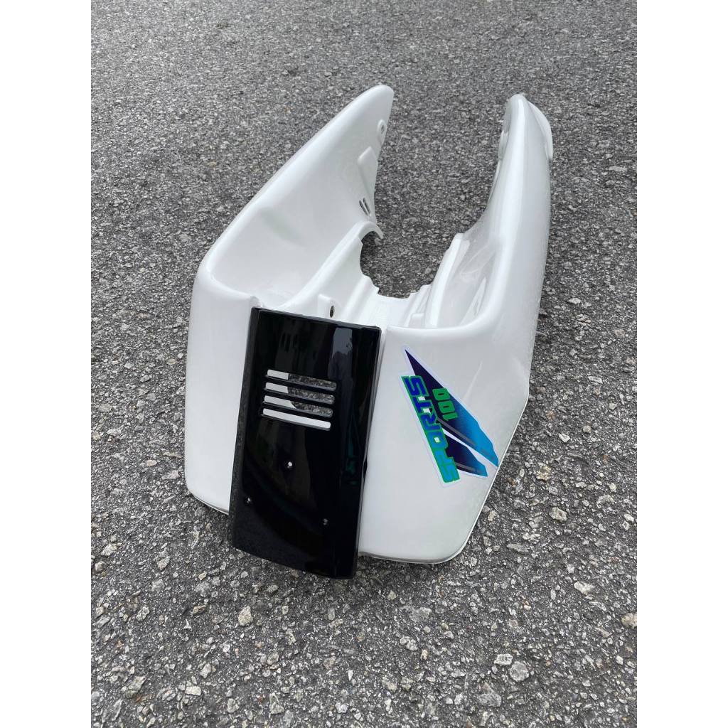 COVERSET SS SPORTS YAMAHA 100 SS Y100 BG PP WHITE HITAM PUTIH BLACK M SEKI SET SIAP TAMPAL FULLSET