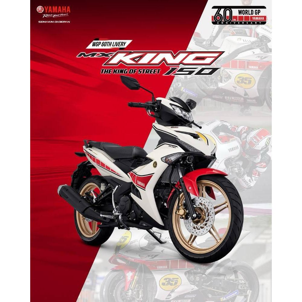 COVERSET Y15 MX KING PEARL WHITE 2021 60TH ANNIVERSARY WORLD GP SIAP TANAM PREMIUM EDITION  V1 V2 NEW ORIGINAL VELOZI
