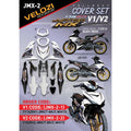 COVER SET Y15ZR V1 V2 JUPITER MX BLACK CRYSTAL WHITE SIAP TANAM COVERSET PREMIUM EDITION BODYSET YSUKU ORIGINAL VELOZI