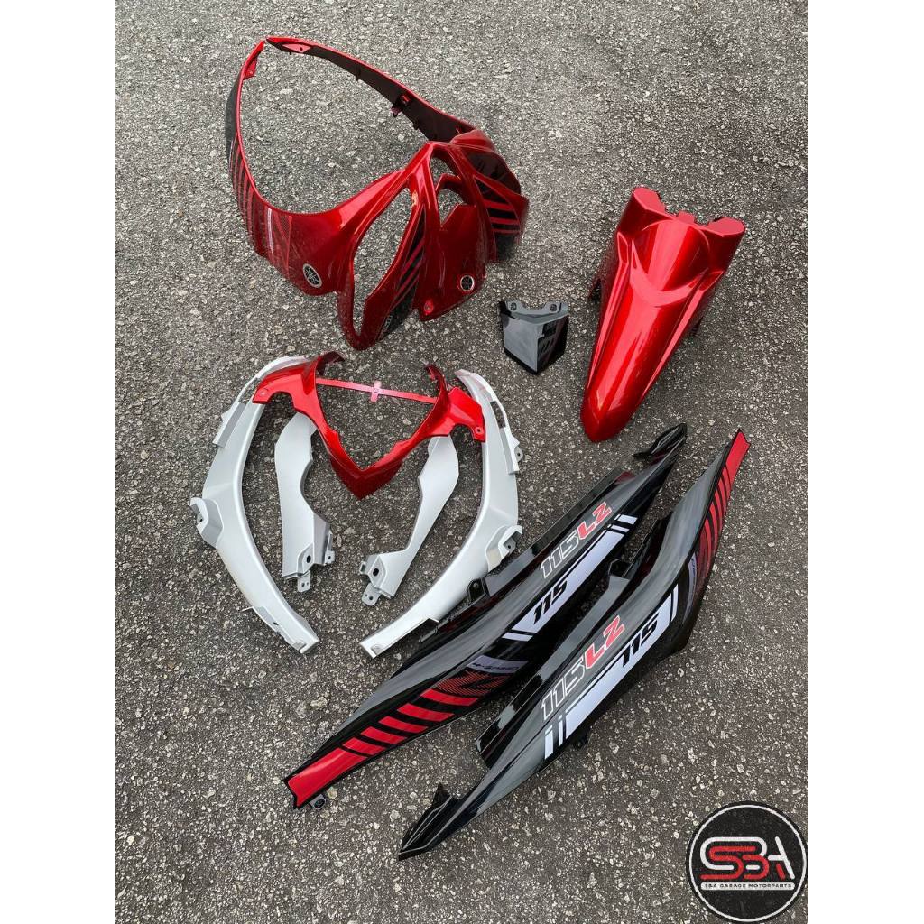 COVERSET BODYSET YAMAHA LAGENDA SRL 115 / 115Z FI RM7 RED BATMAN 2015 EDITION LFi-ST-1 STICKER SIAP TANAM VELOZI SET