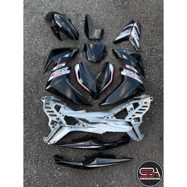 Y16 COVERSET Y16ZR SNIPER METALLIC BLACK Y16-SNP-1 ORIGINAL VELOZI YAMAHA PLUG AND PLAY READY STOCK