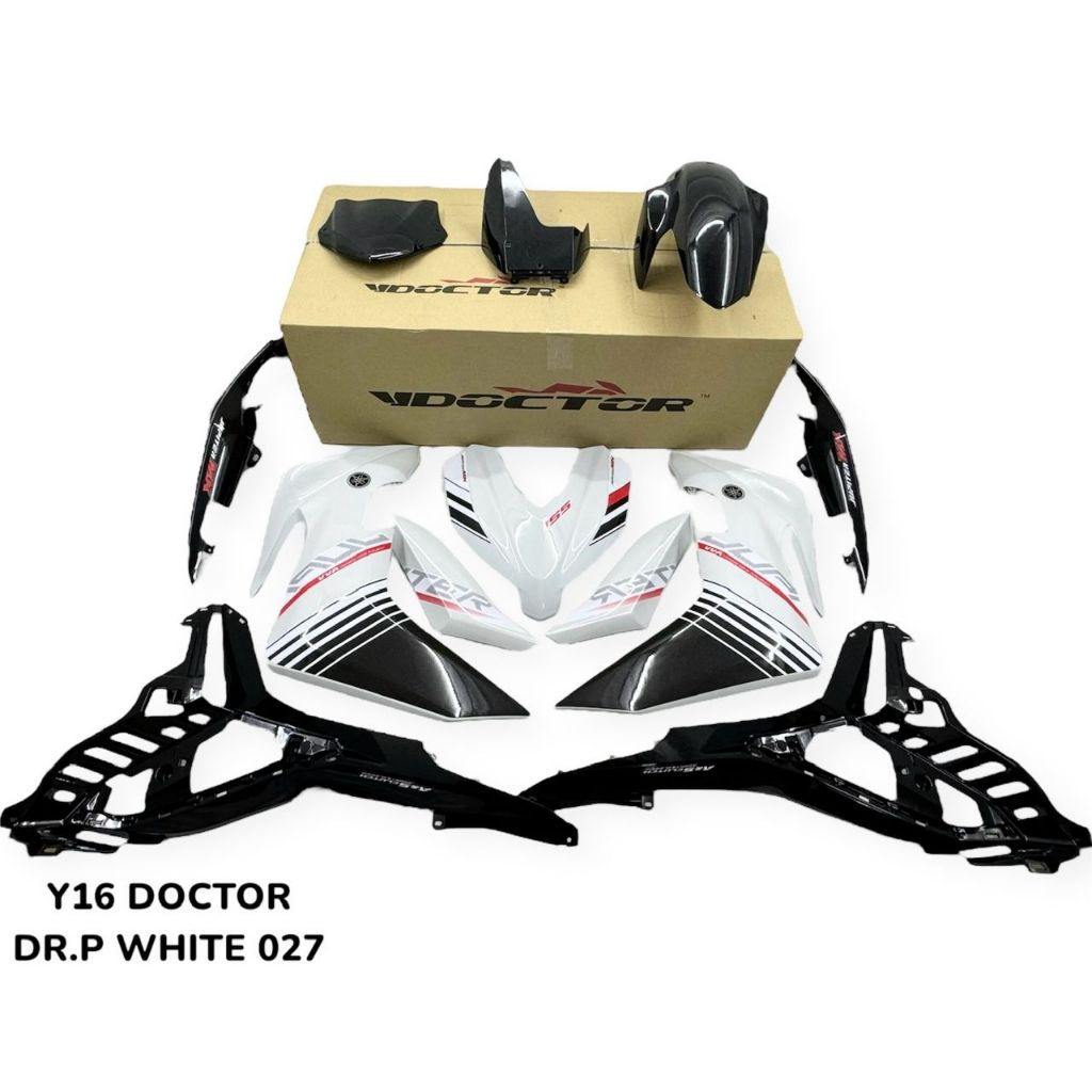 Y16 COVERSET Y16ZR DR P WHITE PUTIH ORIGINAL EQUIPMENT MANUFACTURED OEM DOCTOR 027 YAMAHA SIAP TANAM READY STOK