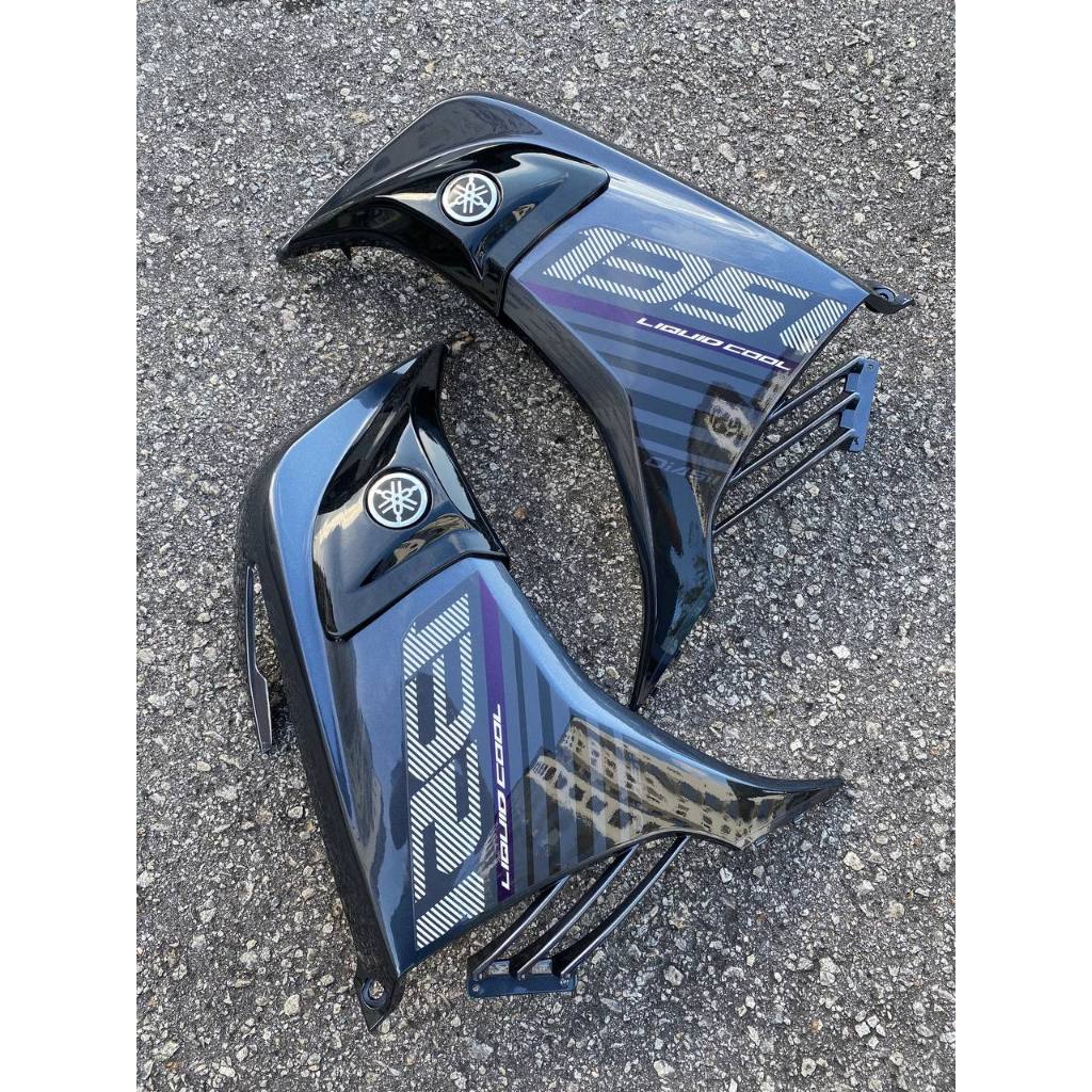 COVERSET BODYSET YAMAHA LC LC135 V6 V7 DR PURPLE GREY UNGU 2015 STRIPE TANAM CODE 034 DOCTOR VELOZI EDITION OEM