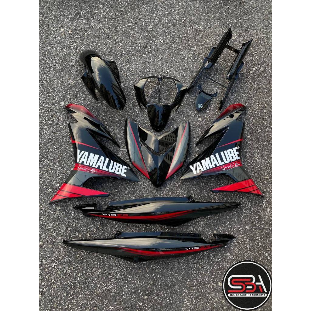 ORIGINAL YAMAHA HLY 100% COVERSET BODYSET YAMAHA Y Y15 Y15ZR V1 V2 HITAM MERAH BLACK RED YAMALUBE SPECIAL VERSION TAMPAL
