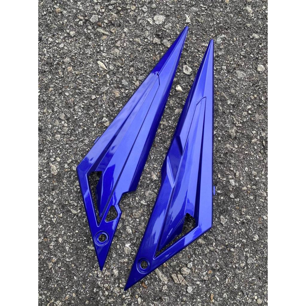 COVERSET BODYSET YAMAHA LC135 V1 BIRU FULL API ORIGINAL M SEKI STRIPE SIAP TAMPAL (FREE EMBLEM)