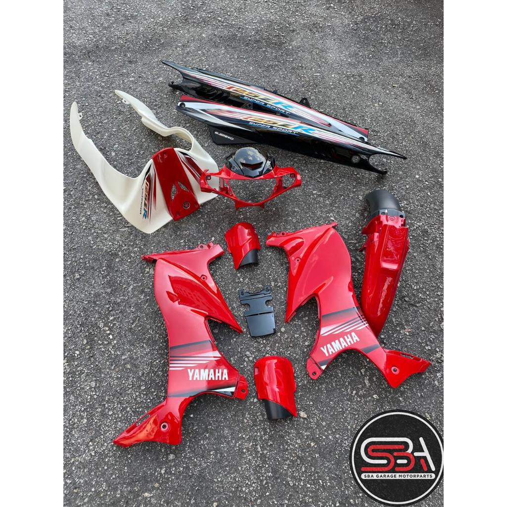 COVERSET ORIGINAL HLY HONG LEONG YAMAHA 125Z 125ZR MERAH BIRU HITAM SILVER GREY ROBOT BODY FRAME SIAP TAMPAL