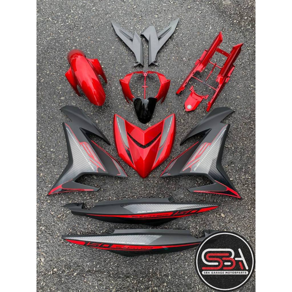COVER SET Y15ZR V1 V2 RC EXCITER RED SILVER MATT PREMIUM COVERSET BODYSET Y15ZR Y15 YSUKU NEW ORIGINAL VELOZI
