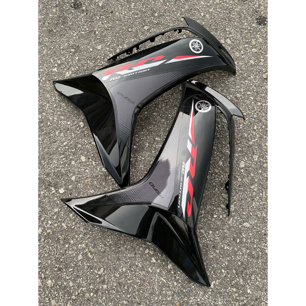 COVERSET BODYSET LC135 LC V8 DR BLACK RC LINE RED FUEL INJECTION FI YAMAHA SIAP TANAM VELOZI DOCTOR 024 OEM