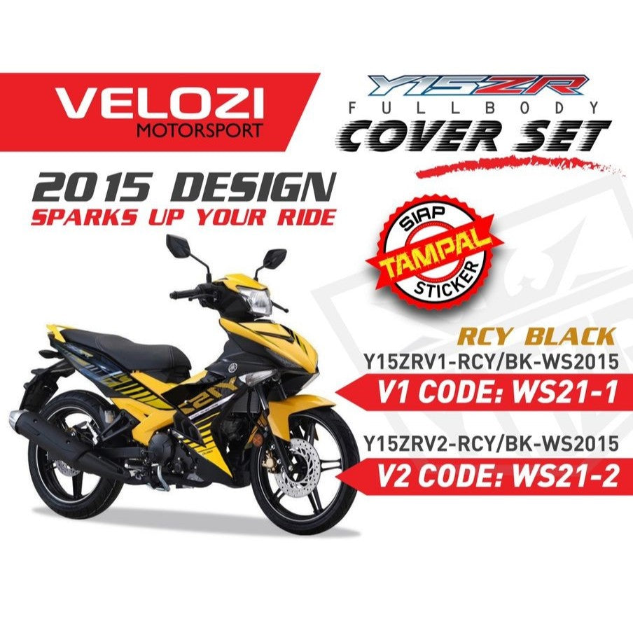 COVER SET Y15ZR V1 V2 KUNING HITAM YELLOW BLACK 1ST EDITION 2015 COVERSET BODYSET Y15ZR Y15 YSUKU VELOZI SIAP TAMPAL