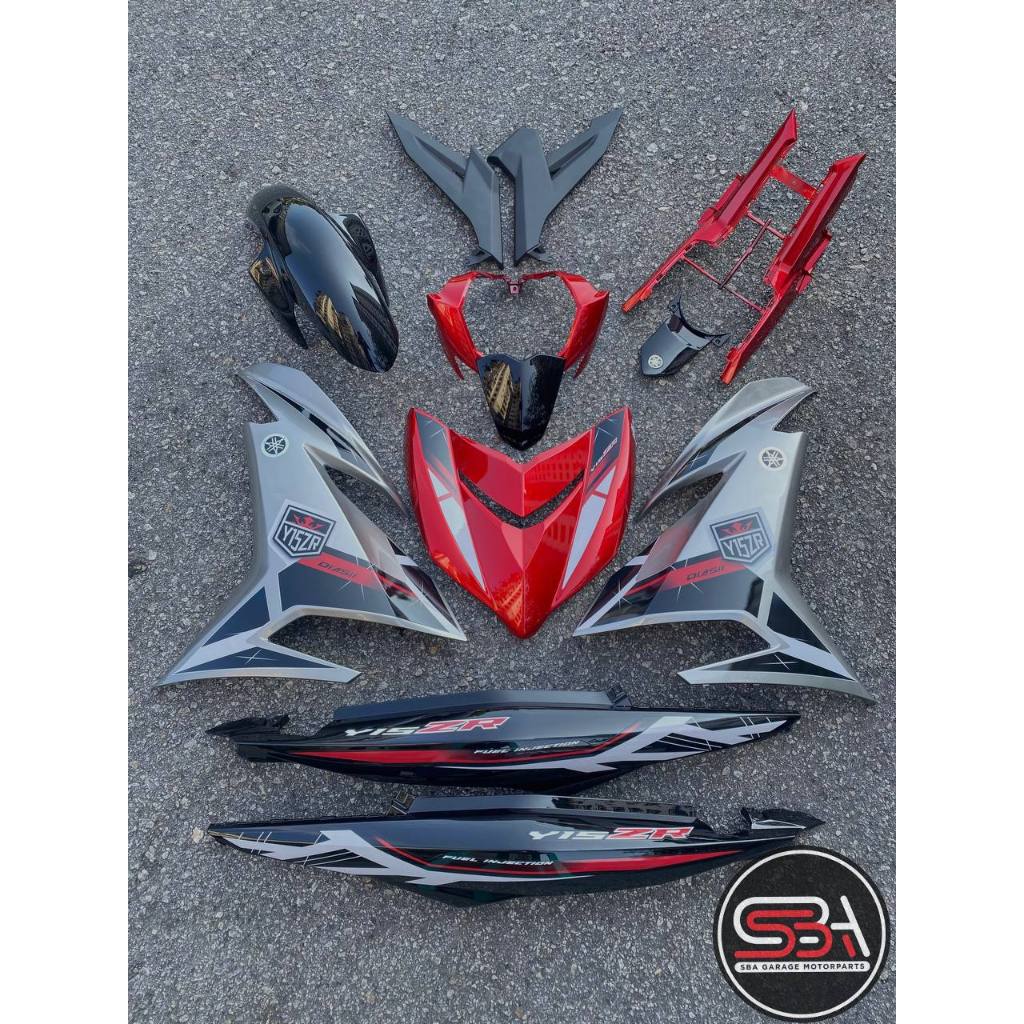 COVERSET BODYSET ORIGINAL VELOZI TANAM SET Y15 Y15ZR YSUKU V1 V2 RM7 S3 MERAH SILVER 2023 DESIGN STANDARD