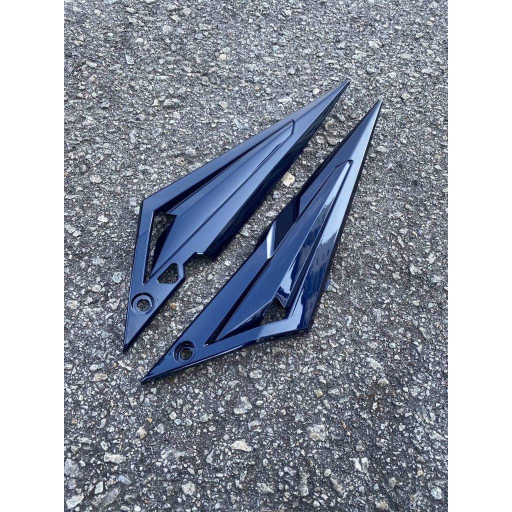 COVERSET LC135 V1 BIRU PUTIH SILVER 1ST EDITION DPBMU BWC1 ORIGINAL HLY SIAP TAMPAL FREE EMBLEM HONG LEONG YAMAHA