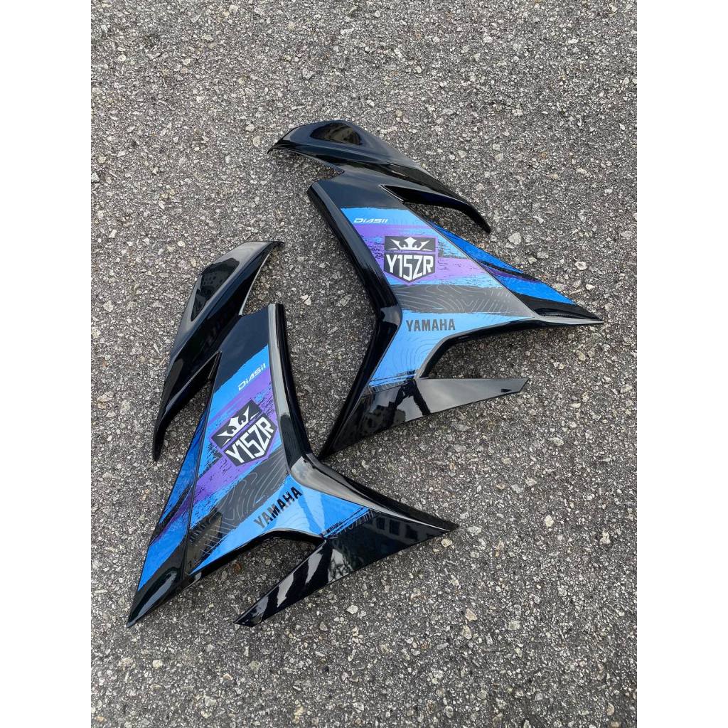 COVERSET BODYSET Y15 Y15ZR YSUKU V2 PM PBMJ BLUE BLACK STD YAMAHA DOCTOR SIAP TANAM / VELOZI TAMPAL 2024