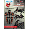 COVERSET YAMAHA LC LC135 V2 V6 V7 JUPITER AURORA DBMN8 BLACK HITAM L2 / L6-JA-3 SIAP TANAM ORIGINAL VELOZI + COVER METER