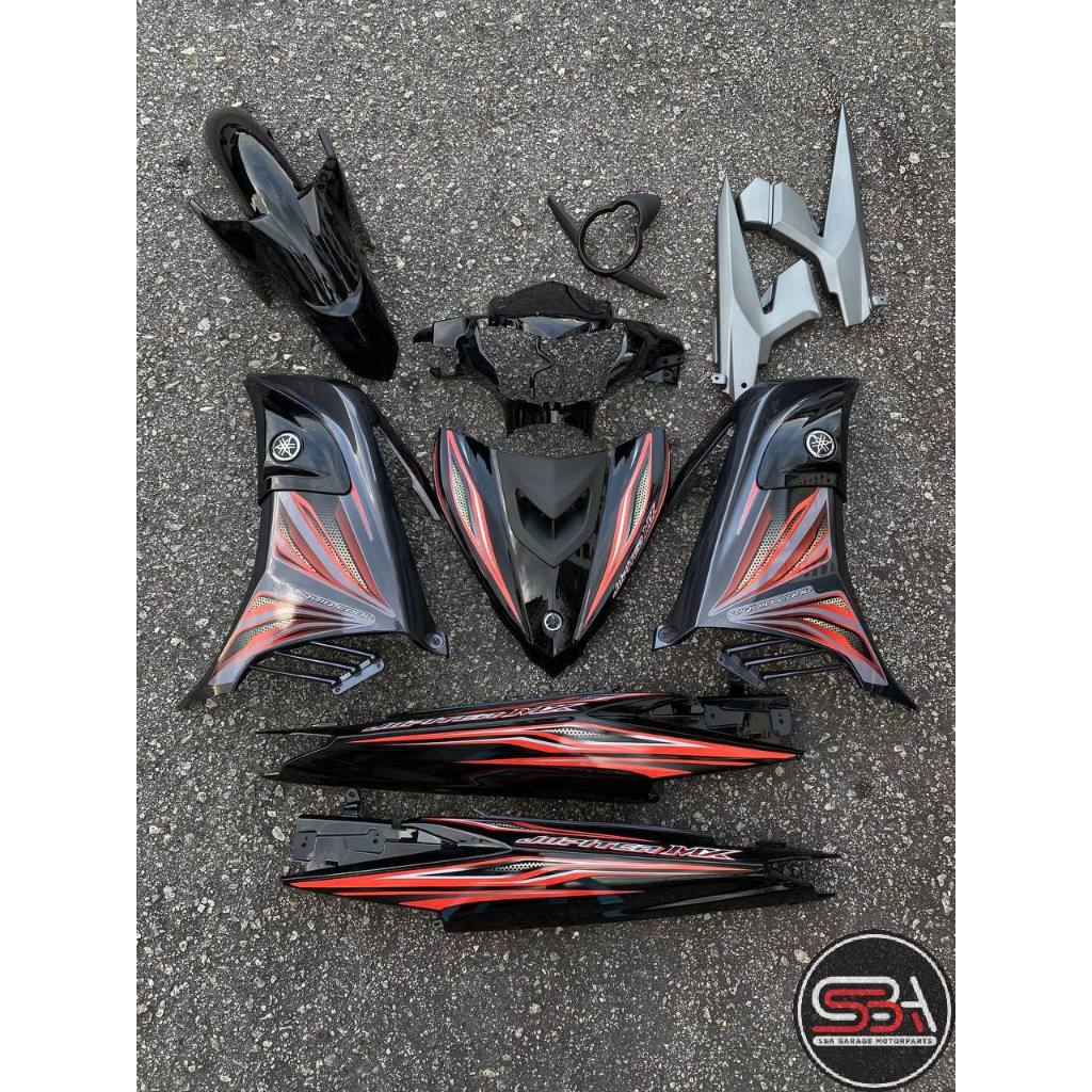 COVERSET YAMAHA LC LC135 V2 V6 V7 JUPITER AURORA DBMN8 BLACK HITAM L2 / L6-JA-3 SIAP TANAM ORIGINAL VELOZI + COVER METER