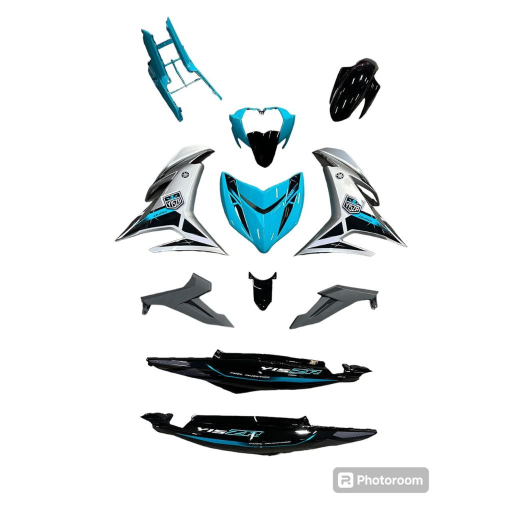 COVERSET BODYSET YAMAHA Y15 Y15ZR V1 V2 CS6 CYAN BLACK SILVER VELOZI EDITION SIAP TANAM CLEAR 2K