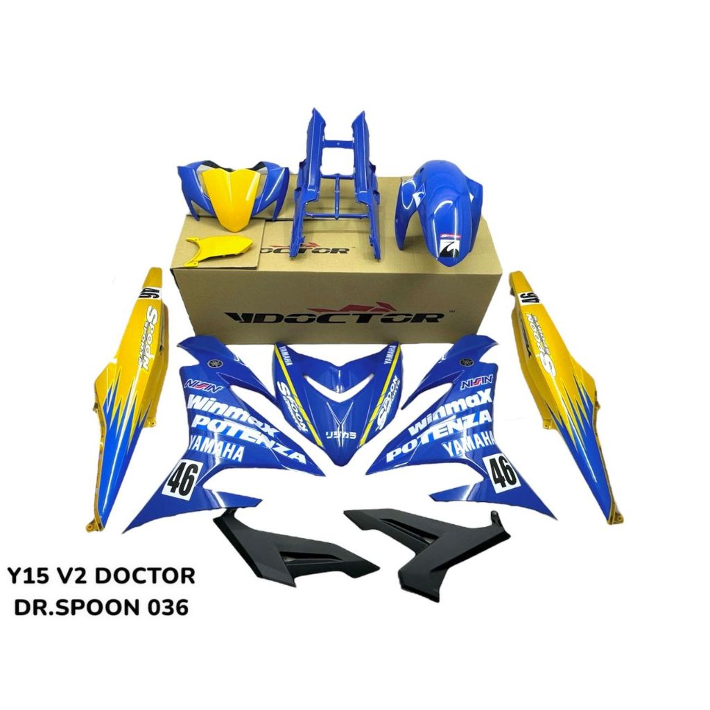 COVERSET BODYSET YAMAHA Y15 Y15ZR V1 V2 SPOON 46 DOCTOR 036 SIAP TANAM