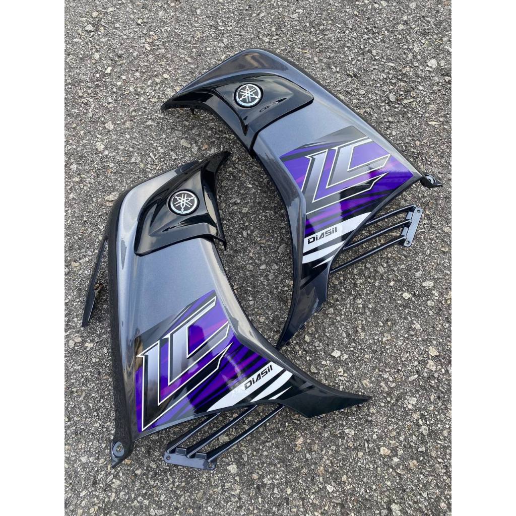 COVERSET YAMAHA LC LC135 V6 V7 PURPLE GREY TERUNG KILAT VIETNAM EDITION SIAP TANAM VELOZI WITH COVER METER L6-VN-2