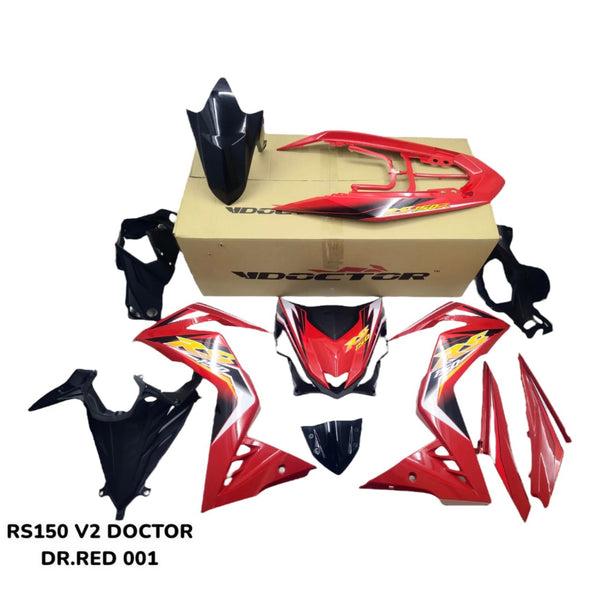 HONDA RS RS150 V2 DOCTOR RED 001 BODYSET COVERSET READY TO INSTALL FROM FACTORY