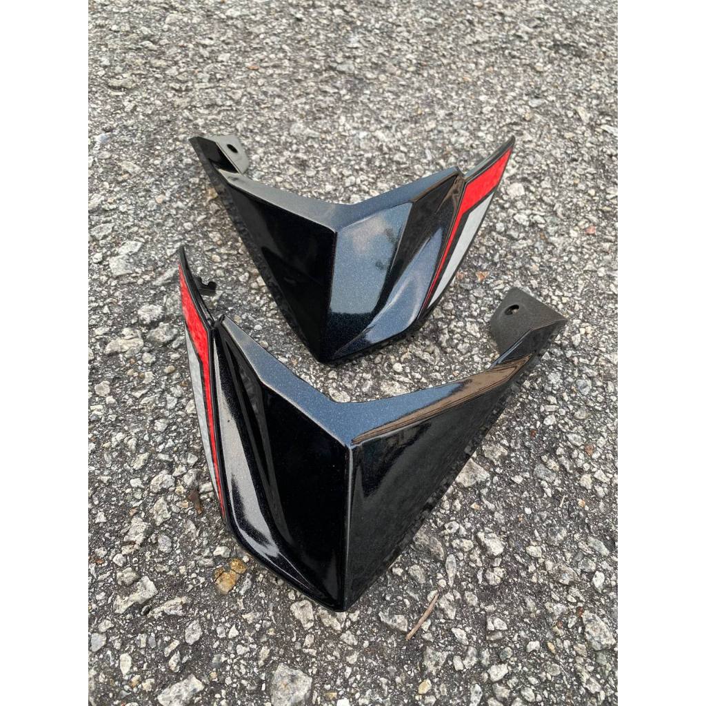 COVERSET BODYSET HONDA RS RS150 V1 DOCTOR HITAM BLACK LINE CODE 001 STRIPE SIAP TANAM