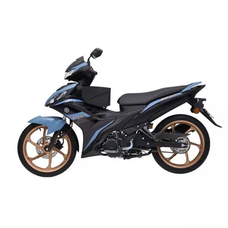 MOTORCYCLE COVERSET BODYSET LC135 LC V8 DBSB METALIC BLACK BABY BLUE FUEL INJECTION FI YAMAHA VELOZI L8-S-8 STD DOCTOR