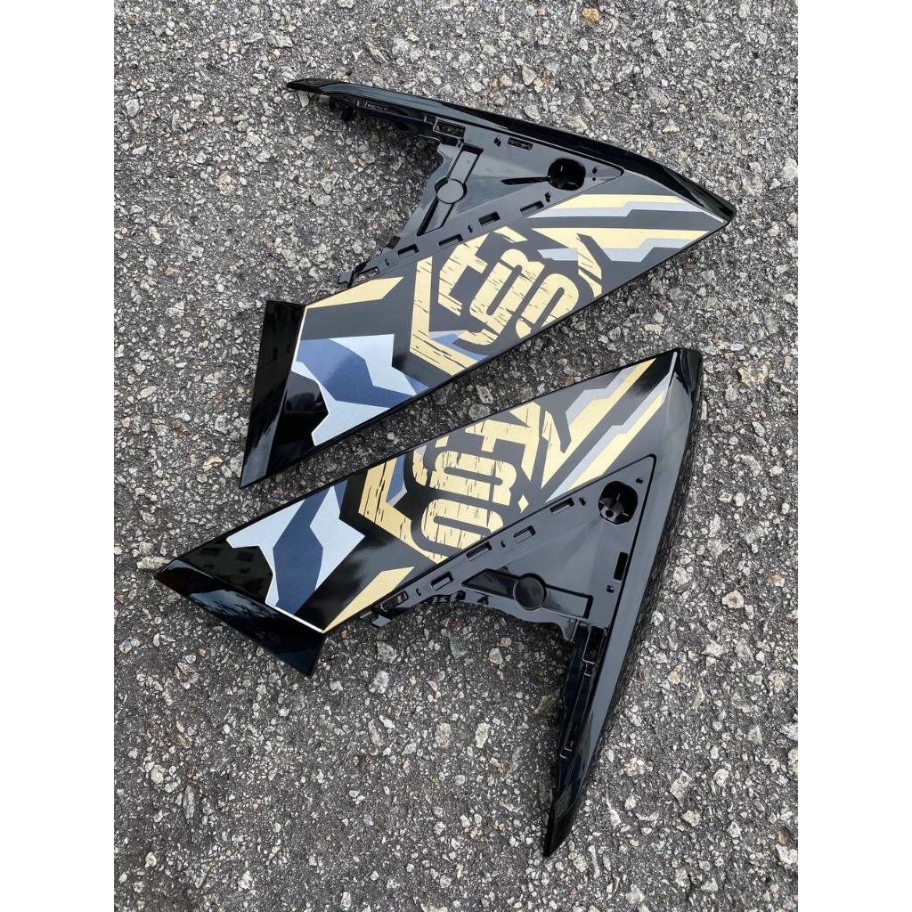 COVERSET BODYSET EGO AVANTIZ BLACK HITAM GOLD YAMAHA STICKER SIAP TAMPAL  M SEKI FULLSET NEW