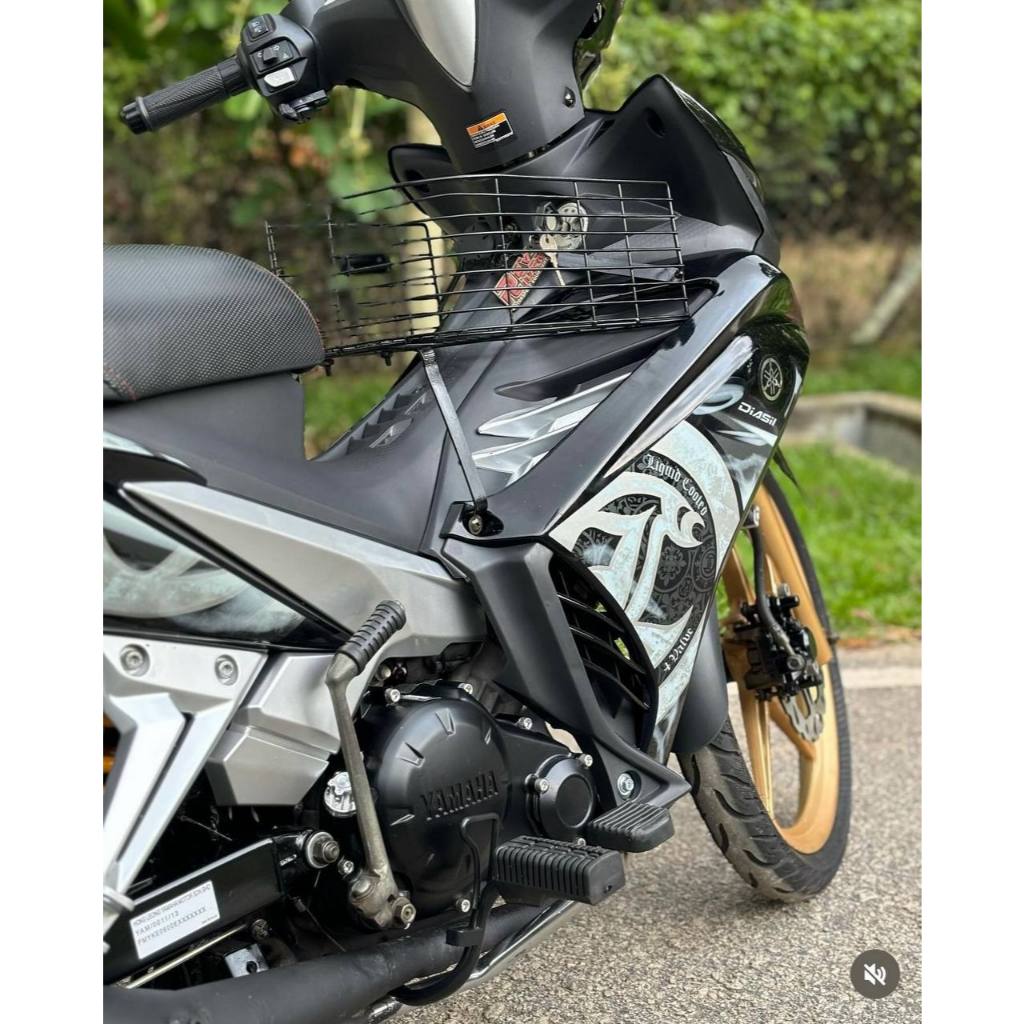 YAMAHA LC LC135 V6 V7 HITAM KILAT FULL STRIPE HITAM BATIK SMOKE - COVERSET BODYSET SIAP TAMPAL VELOZI WITH COVER METER