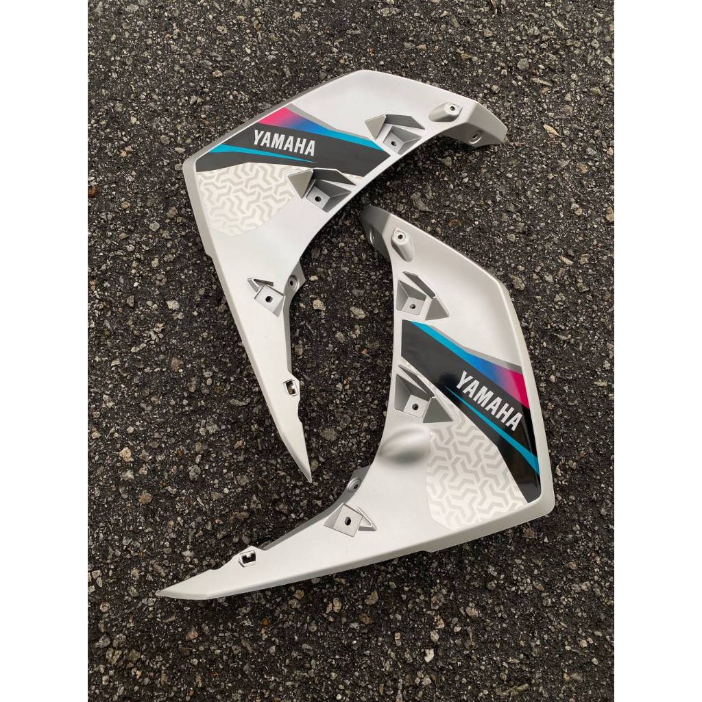 COVERSET BODYSET EGO SOLARIZ YAMAHA CYAN CM6 SILVER SIAP TAMPAL ORIGINAL HLY