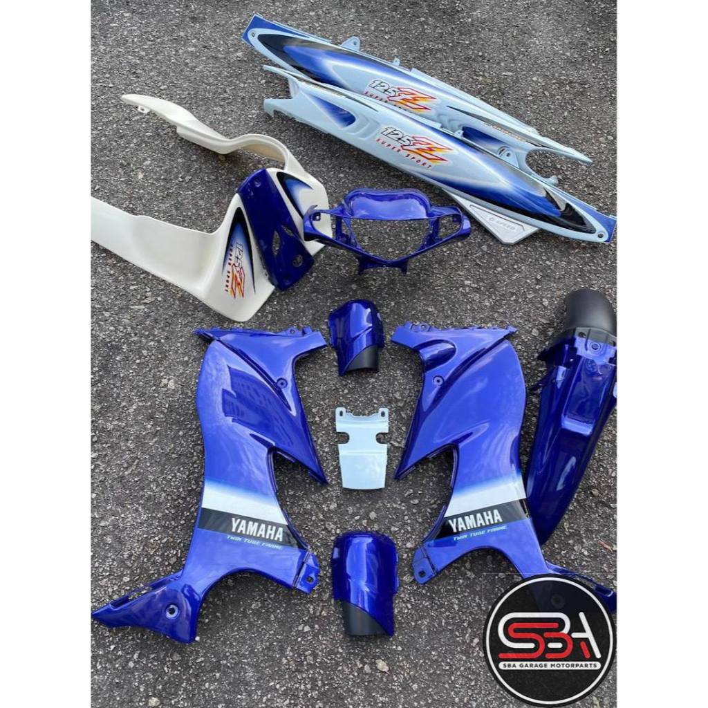 STICKER STRIPE BODY SET / COVERSET 125Z MORITAKA BIRU SABIT ORIGINAL YAMAHA