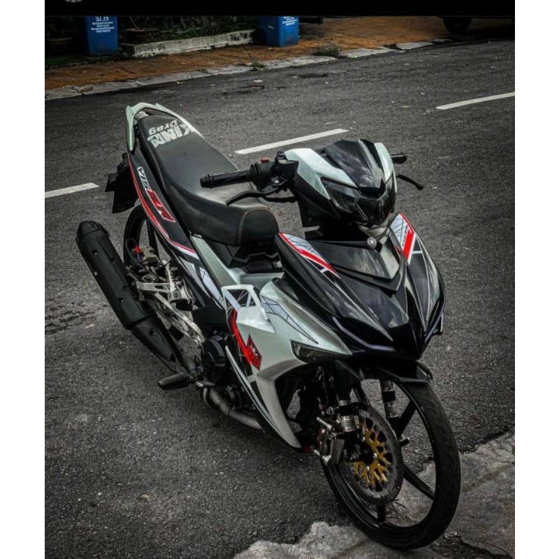 COVERSET BODYSET YAMAHA Y15 Y15ZR V1 V2 DOCTOR SILVER BLACK 025 SIAP TANAM