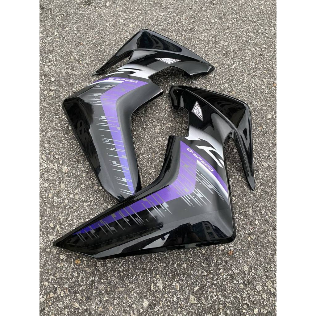 Y16 COVERSET Y16ZR CRYSTAL WHITE SMX BLACK / PURPLE Y16-S-1 ORIGINAL VELOZI YAMAHA SIAP TAMPAL / DOCTOR 005 TANAM