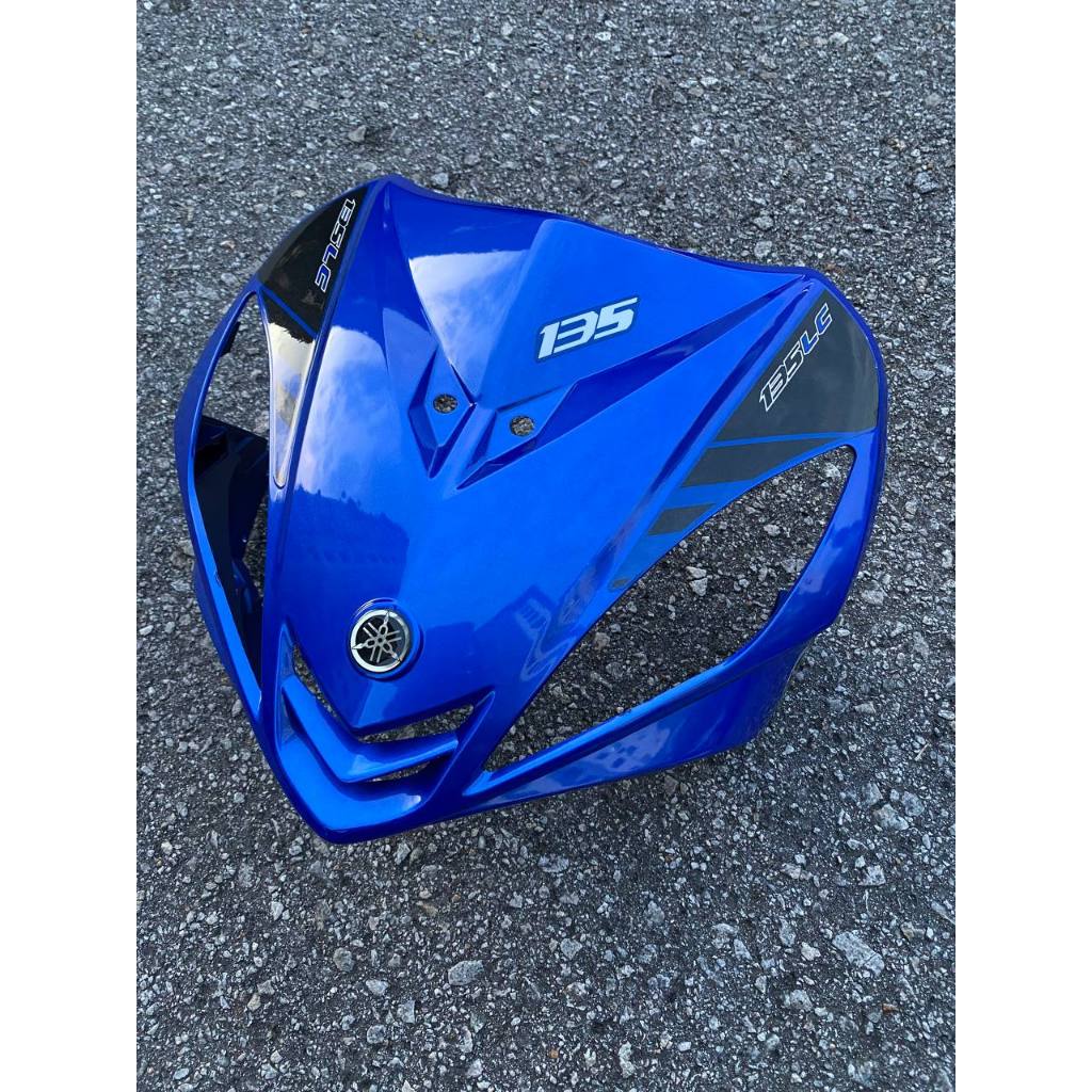 COVERSET LC LC135 V1 YAMAHA DOCTOR P BLUE BIRU 022 2015 NEW DESIGN STRIPE SIAP TANAM CLEAR 2K