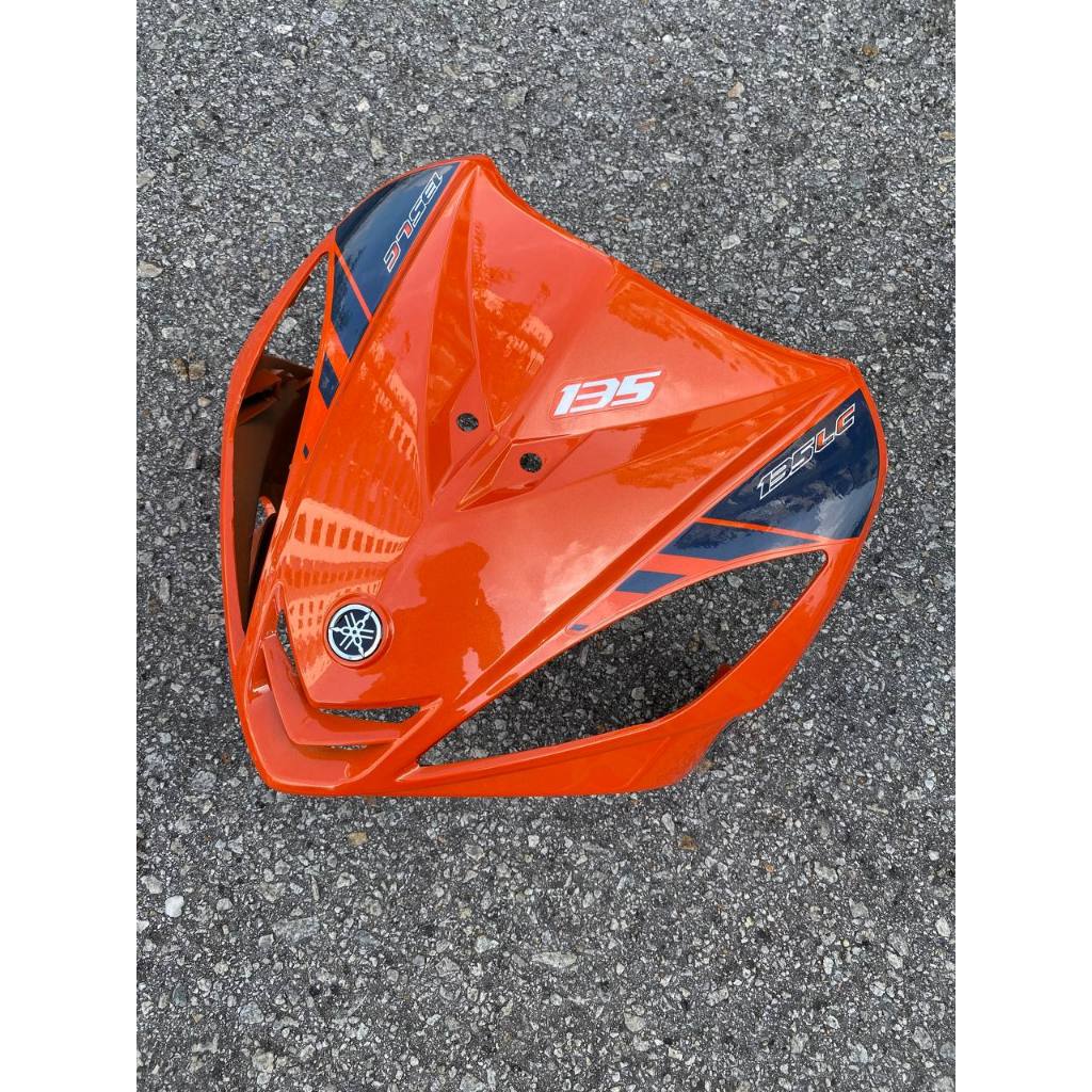 COVERSET LC LC135 V1 YAMAHA DOCTOR P ORANGE BATMAN 025 2015 NEW DESIGN STRIPE SIAP TANAM CLEAR 2K