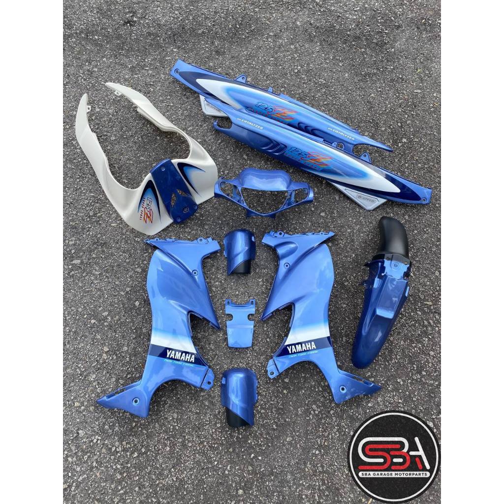 STICKER STRIPE BODY SET / COVERSET 125Z MORITAKA BIRU LAUT SABIT ORIGINAL YAMAHA HLY