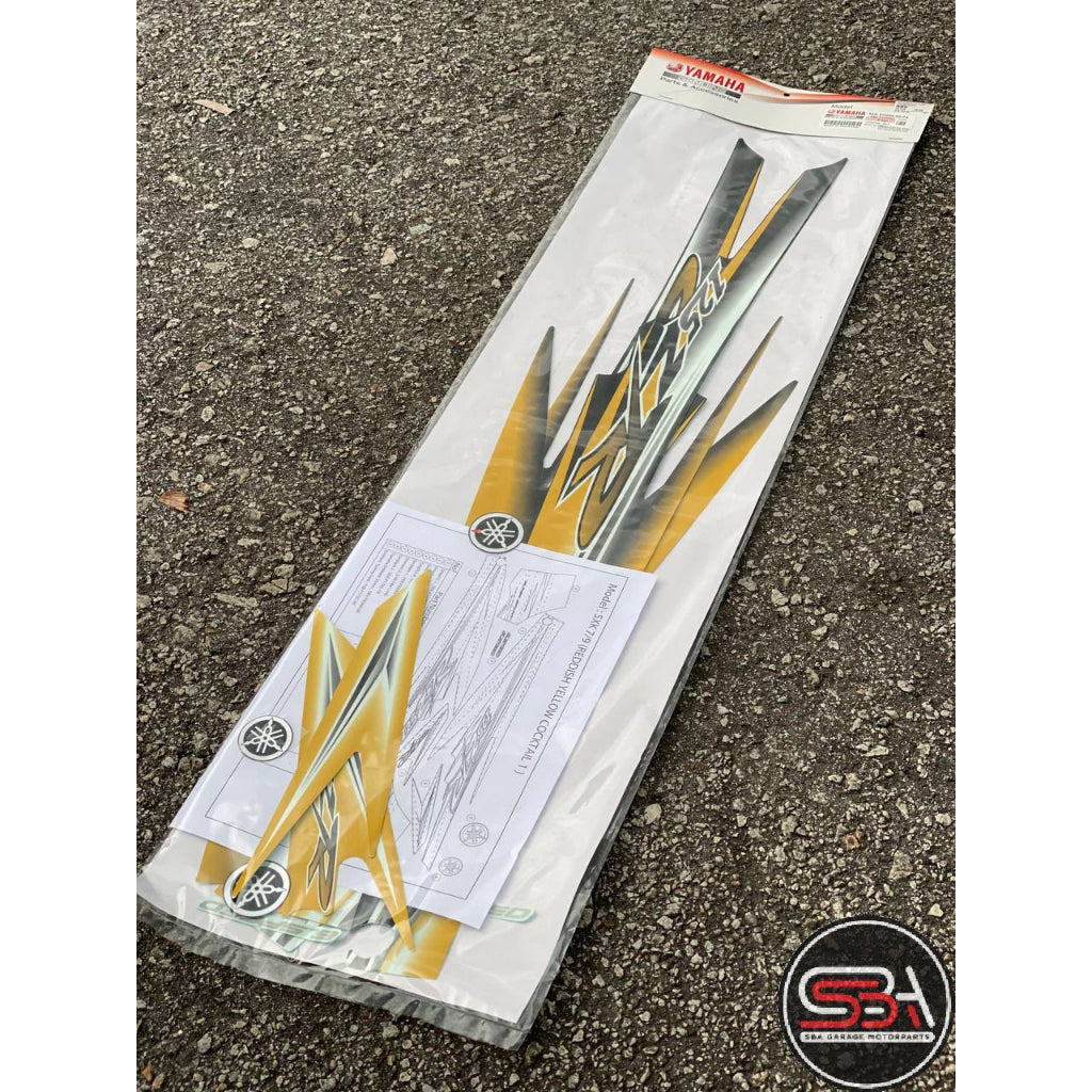 STICKER STRIPE BODY SET / COVERSET 125ZR MORITAKA KUNING DIRAJA ORIGINAL YAMAHA HLY